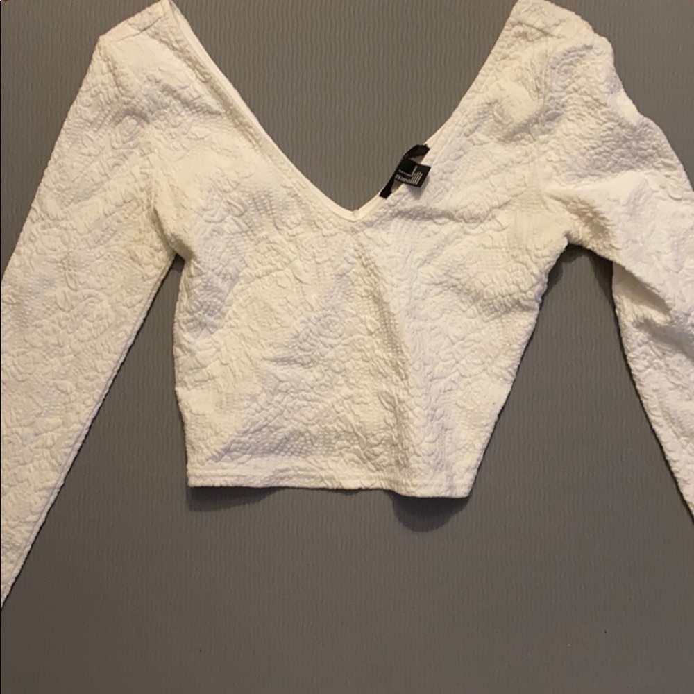 Forever 21 long sleeve crop top
